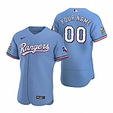 Texas Rangers Customized Nike Light Blue Stitched MLB Flex Base Jersey,baseball caps,new era cap wholesale,wholesale hats